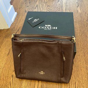 Coach Scout Hobo Pebble Leather Satchel Shoulder Bag 24947 Oxblood/Gold Authe